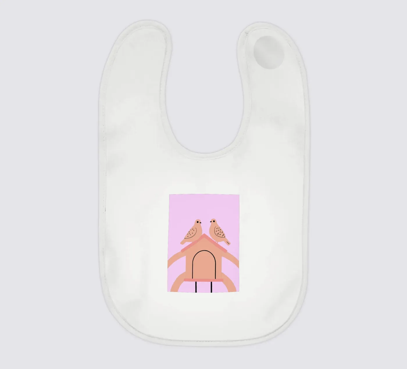 Two Pigeons Babylätzchen von TRENDY POSTER SHOP