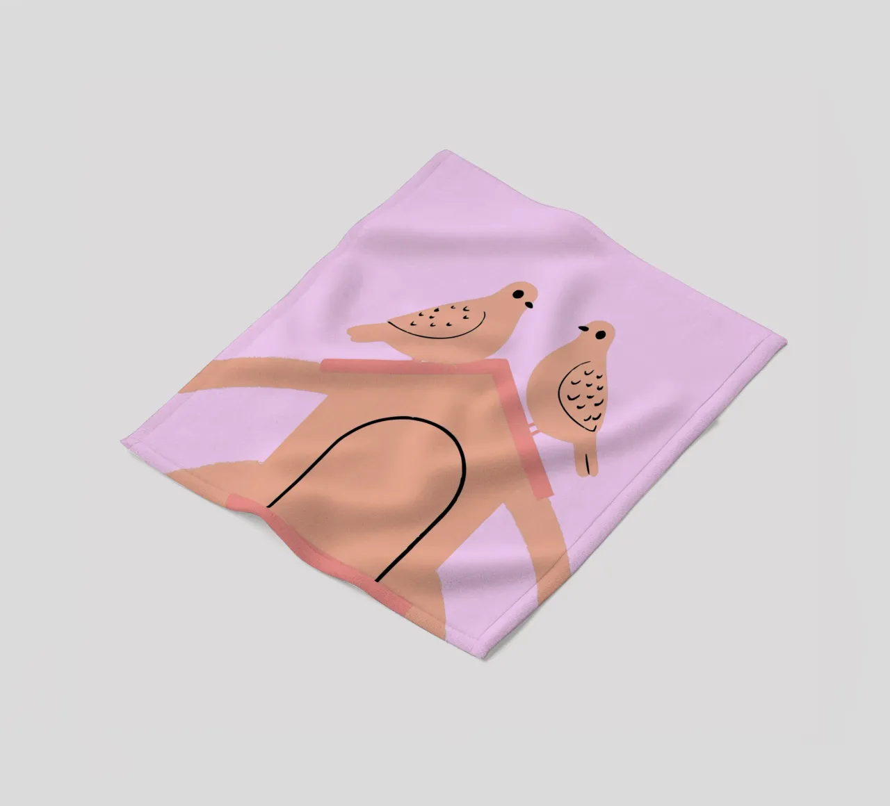 Deux pigeons plaid polaire de TRENDY POSTER SHOP