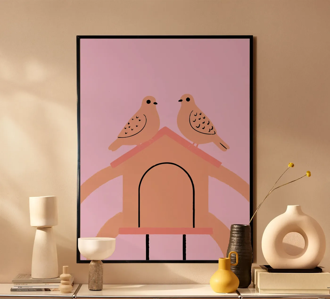 Two Pigeons poster by TRENDY POSTER SHOP