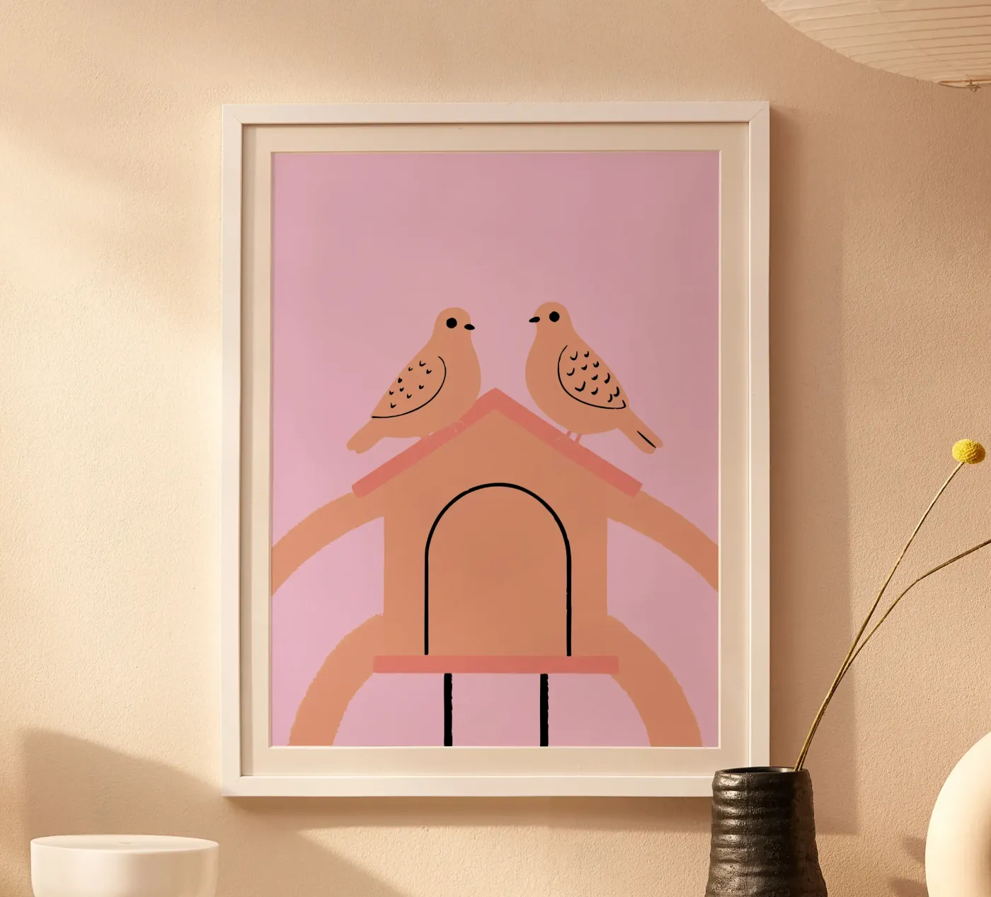 Two Pigeons poster by TRENDY POSTER SHOP