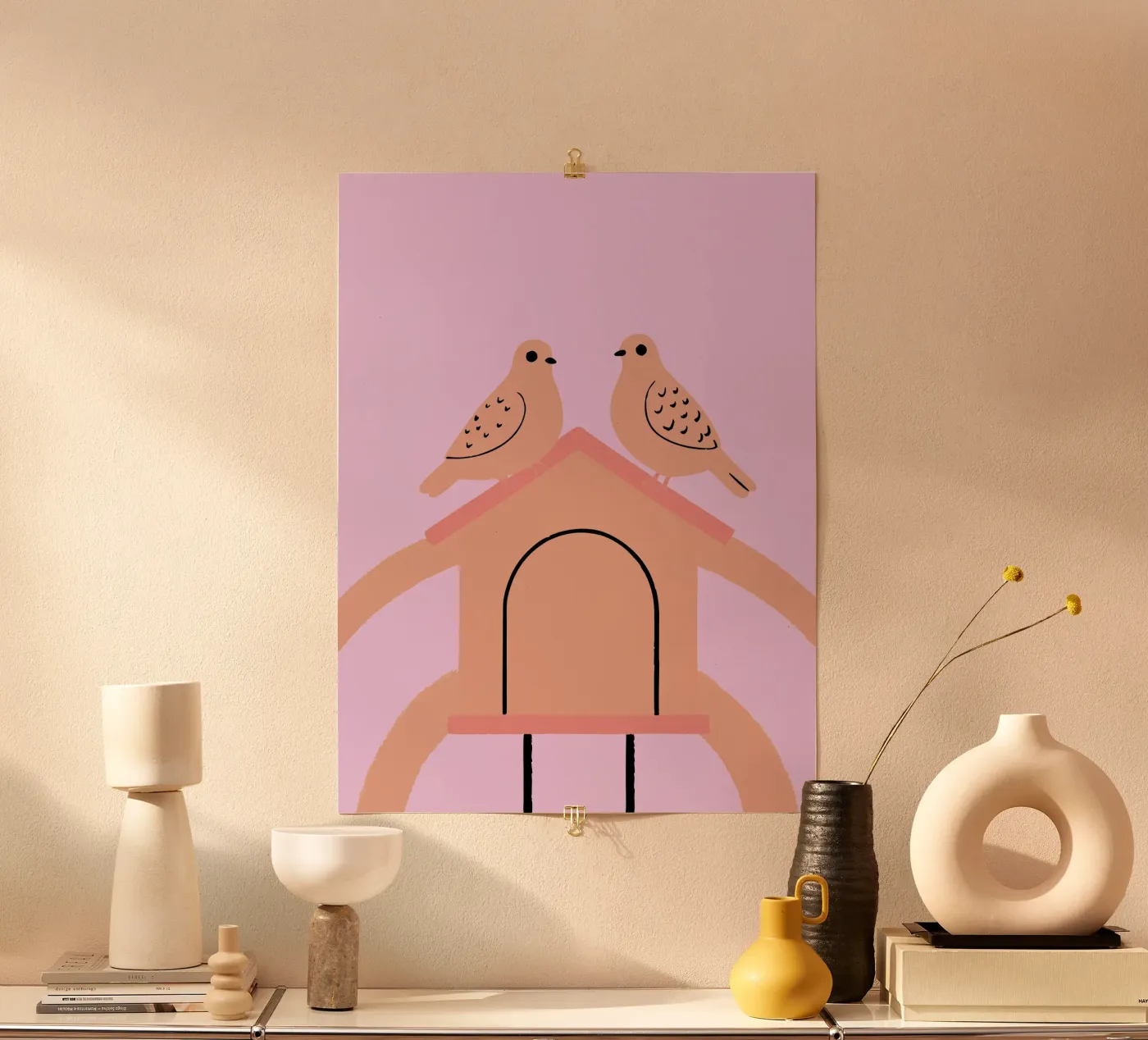 Two Pigeons poster by TRENDY POSTER SHOP