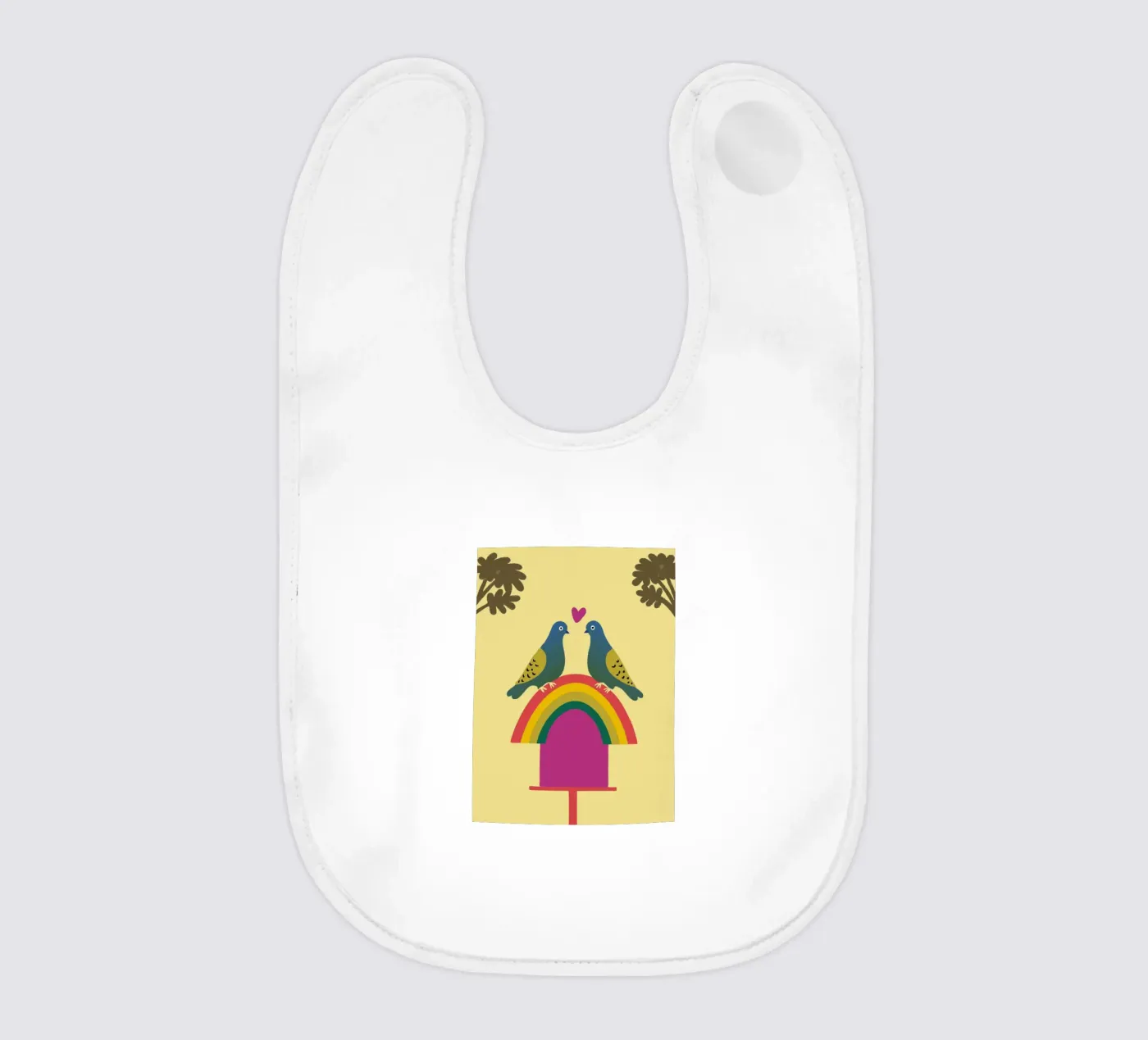 Two Pigeons Babylätzchen von TRENDY POSTER SHOP