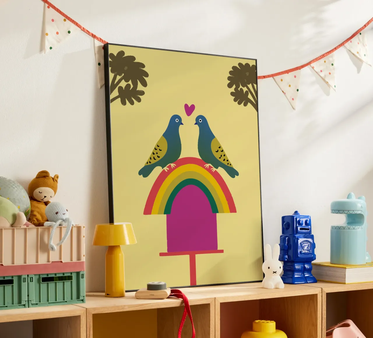 Due piccioni alluminio dibond da TRENDY POSTER SHOP