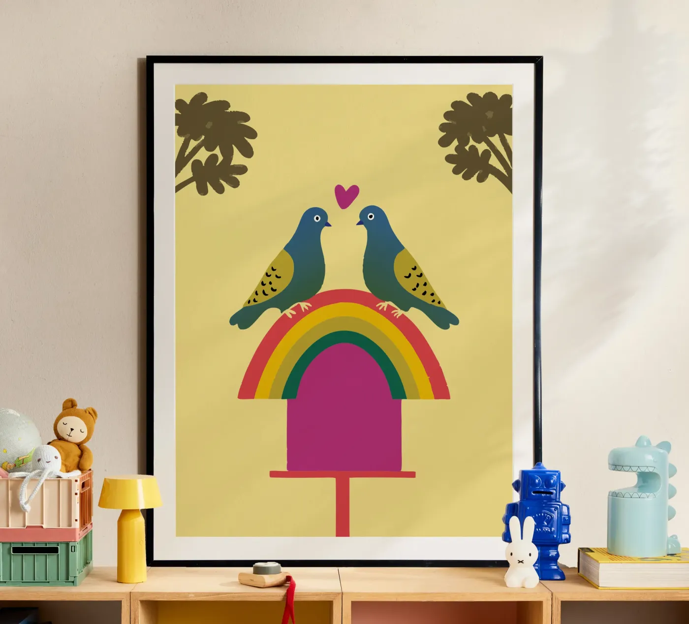 Two Pigeons poster by TRENDY POSTER SHOP