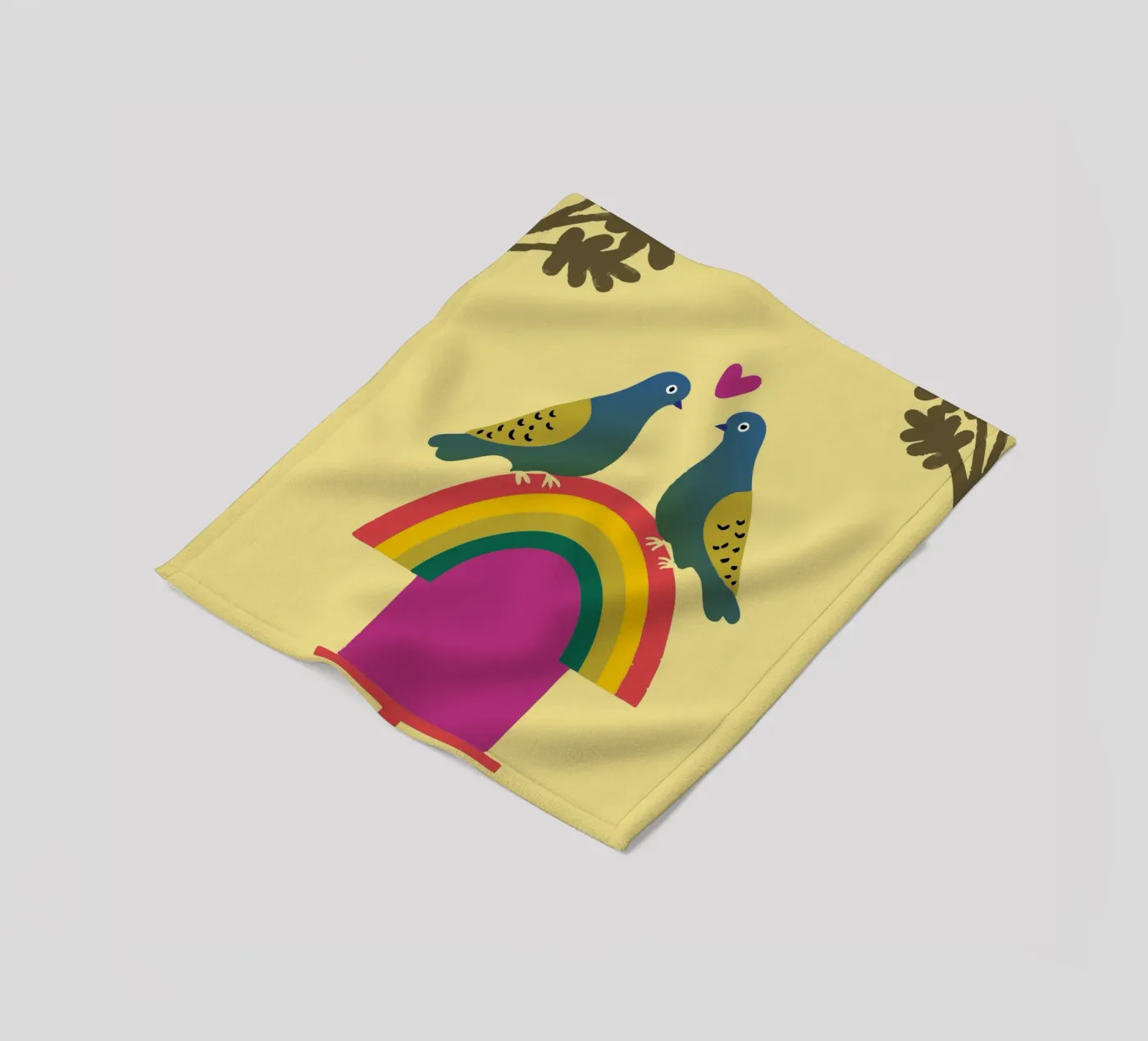 Two Pigeons Fleecedecke von TRENDY POSTER SHOP