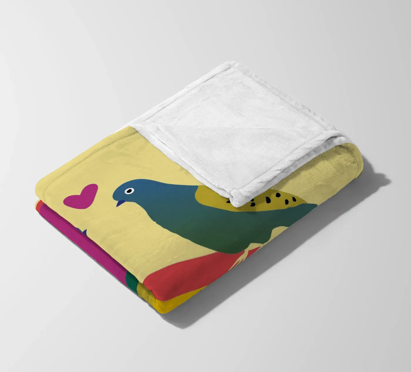 Two Pigeons Fleecedecke von TRENDY POSTER SHOP