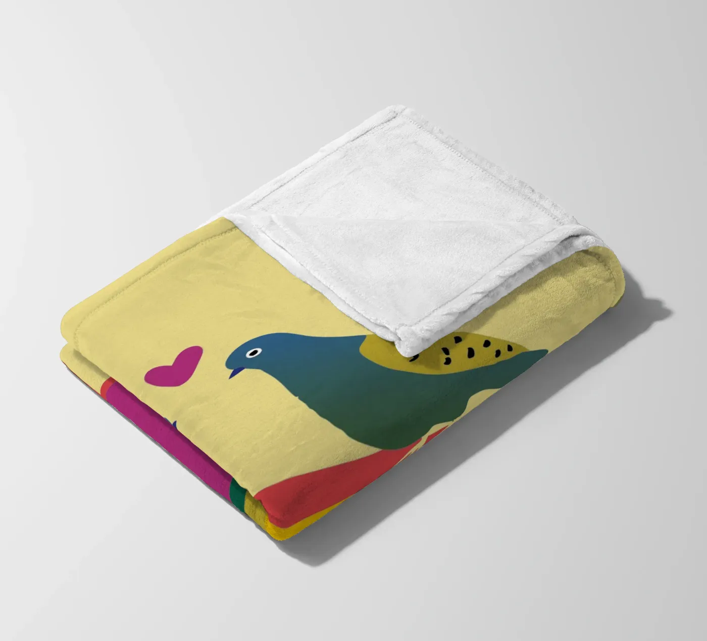 Two Pigeons Fleecedecke von TRENDY POSTER SHOP