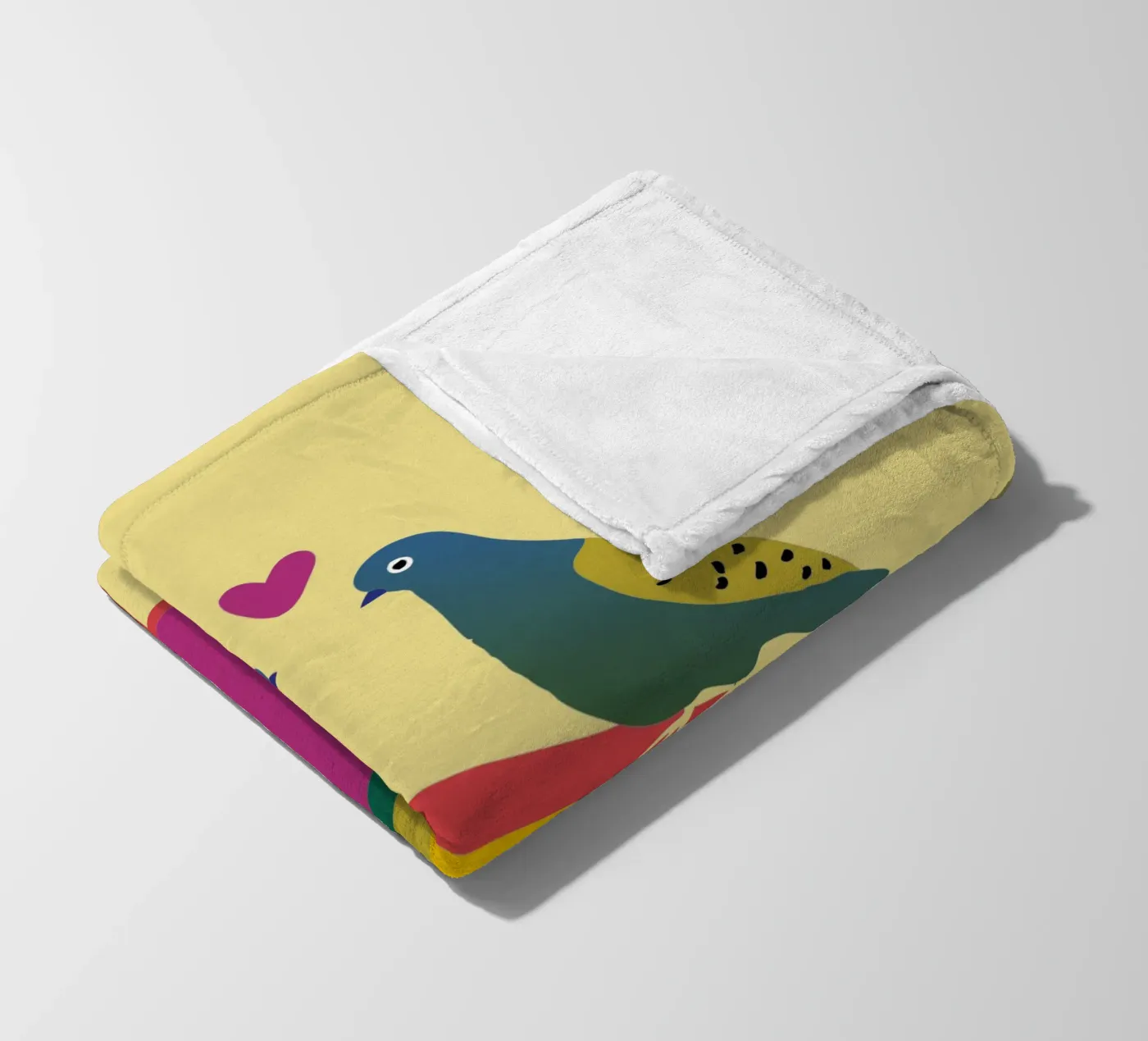 Two Pigeons Fleecedecke von TRENDY POSTER SHOP