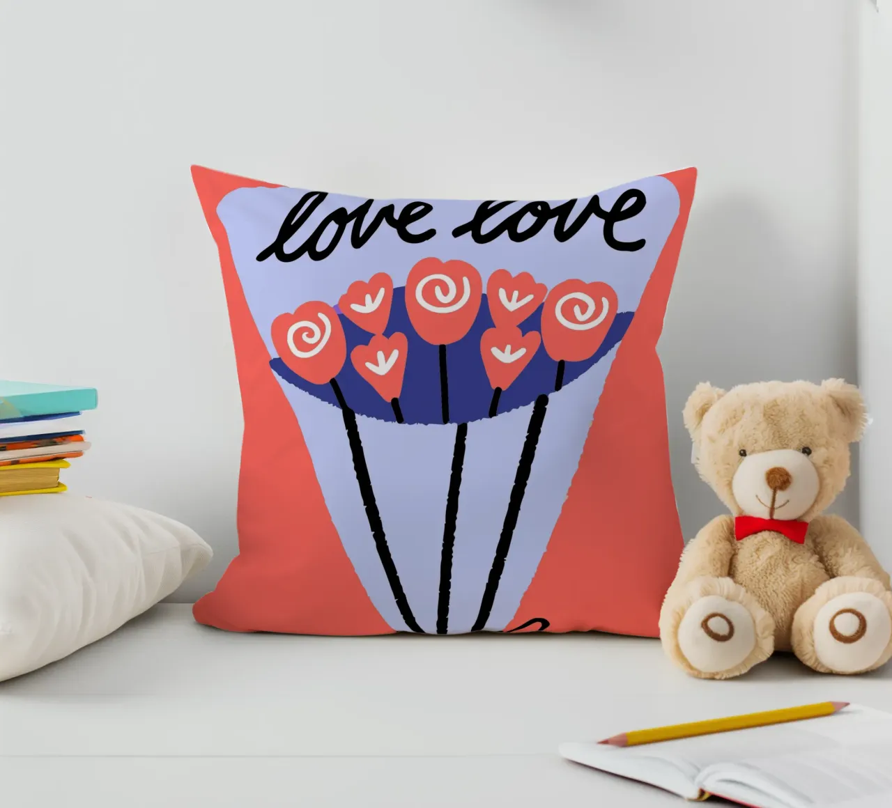 Bouquet di fiori cuscino da TRENDY POSTER SHOP