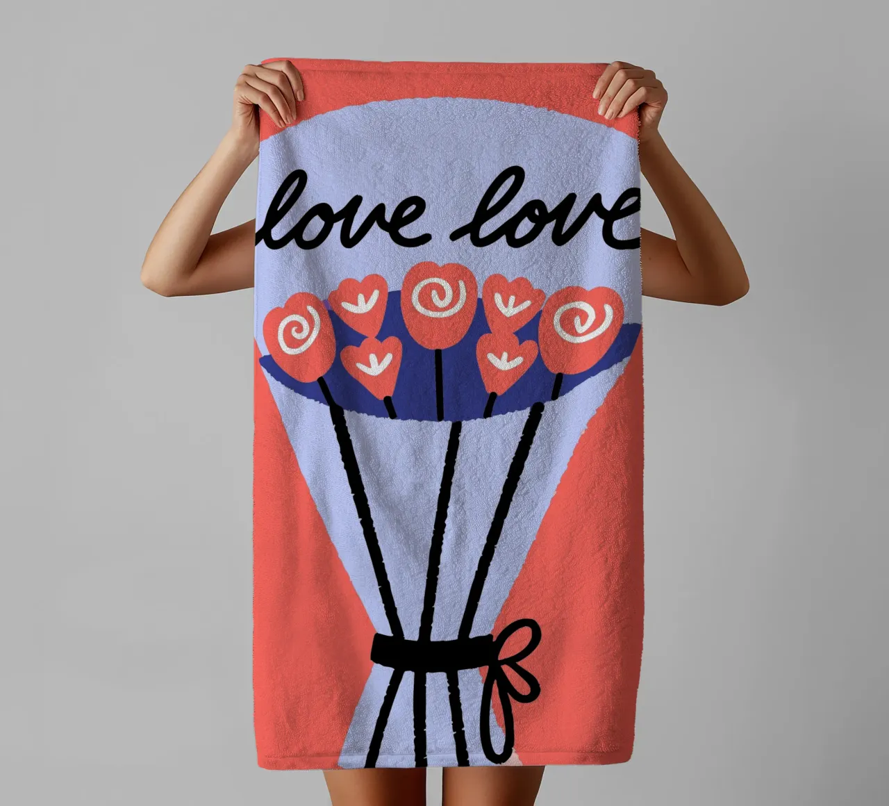 Bouquet di fiori asciugamano da bagno da TRENDY POSTER SHOP