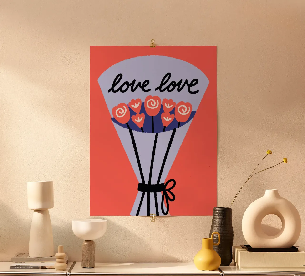 Bouquet di fiori carta hahnemühle da TRENDY POSTER SHOP