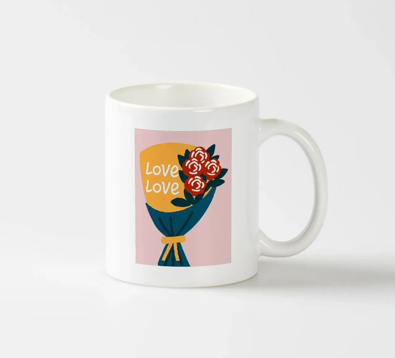 Bouquet di fiori tazza in ceramica da TRENDY POSTER SHOP