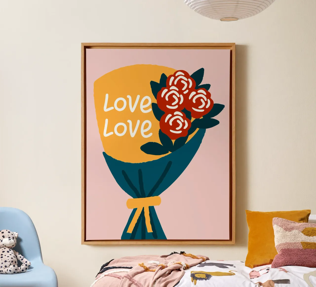 Bouquet di fiori tela con Cornice a cassetta da TRENDY POSTER SHOP