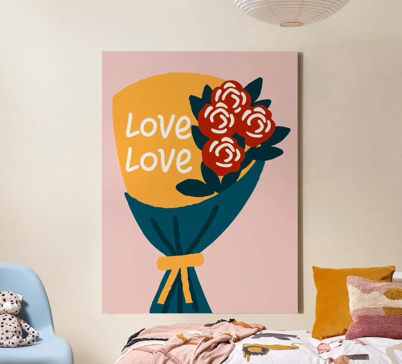 Bouquet di fiori tela con Cornice a cassetta da TRENDY POSTER SHOP