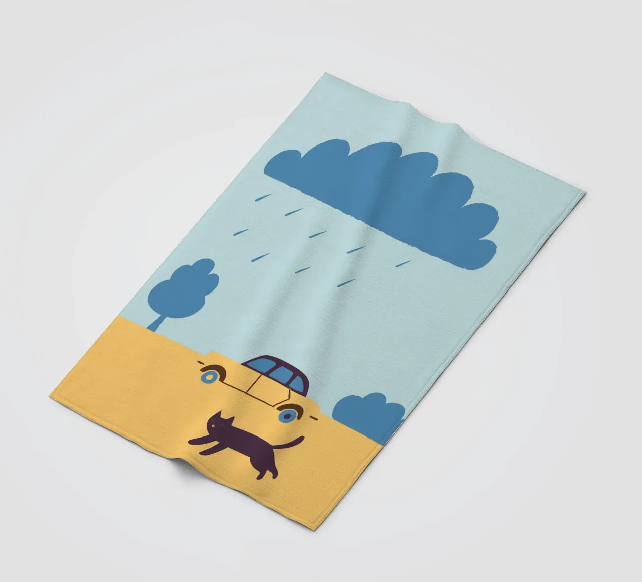 Gatti e automobili coperta in pile da TRENDY POSTER SHOP
