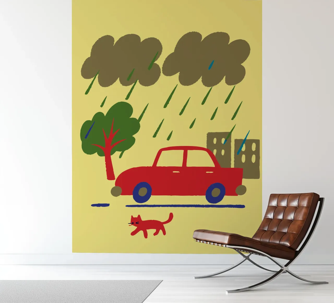 Cats and Cars photo wallpaper by TRENDY POSTER SHOP