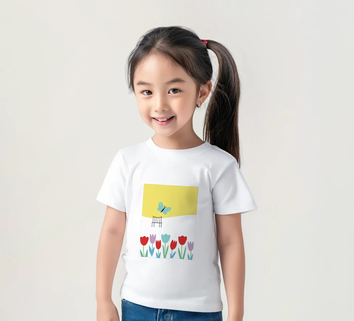 Fiori e farfalle t-shirt bambini da TRENDY POSTER SHOP