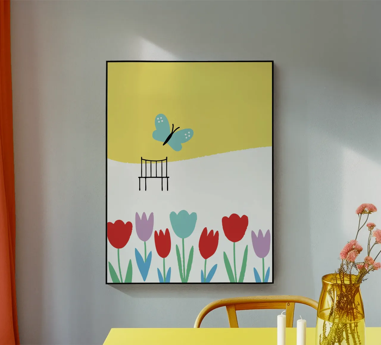 Fiori e farfalle plexiglass da TRENDY POSTER SHOP