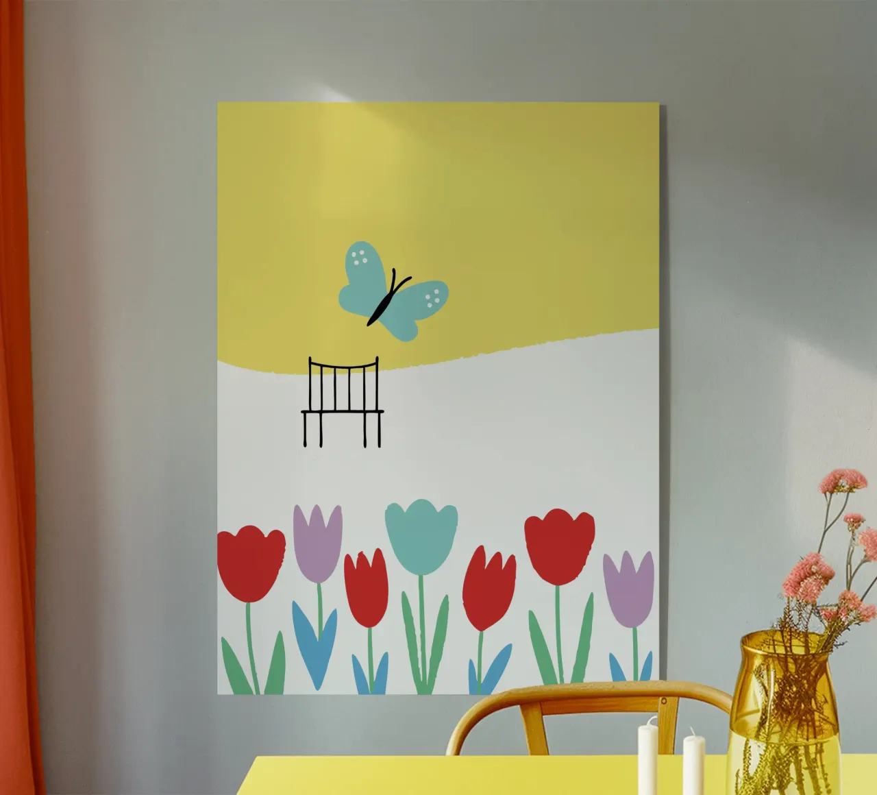 Fiori e farfalle plexiglass da TRENDY POSTER SHOP