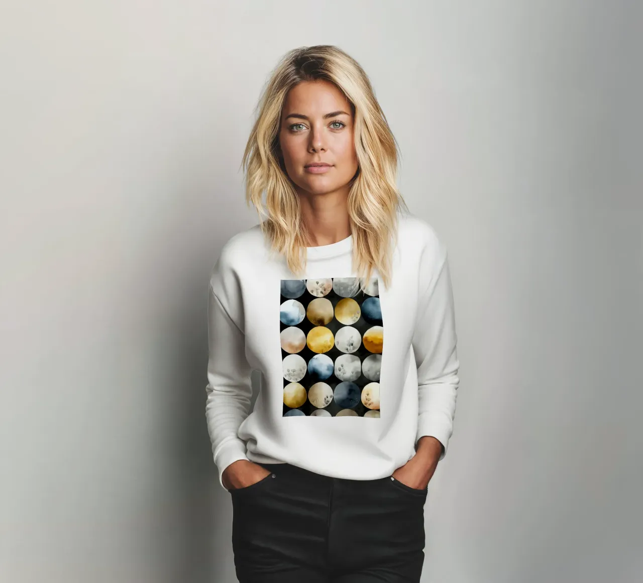 Abstracción de las lunas sudadera de Justyna Jaszke JBJart