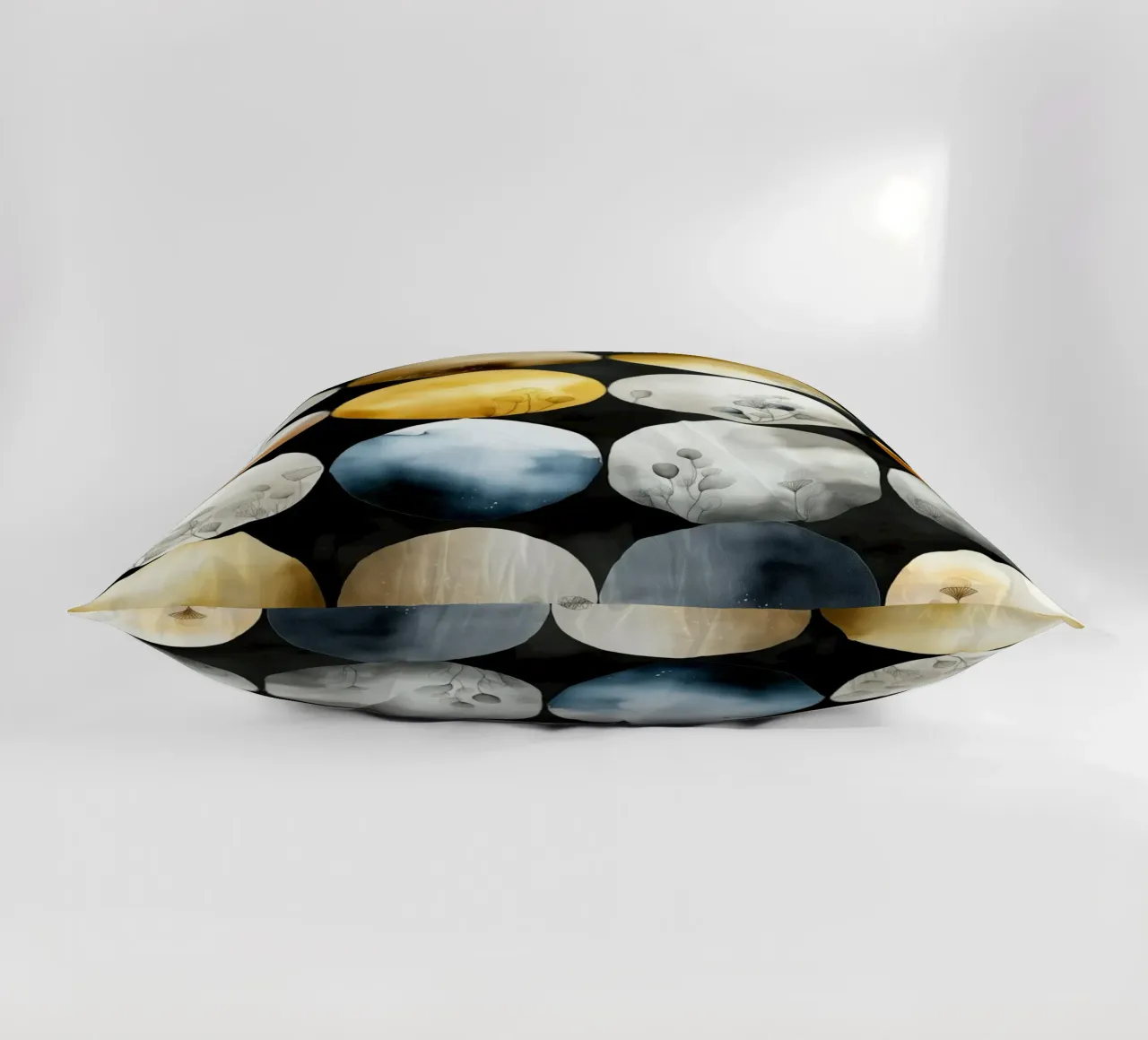 Moons abstraction decorative cushion by Justyna Jaszke JBJart
