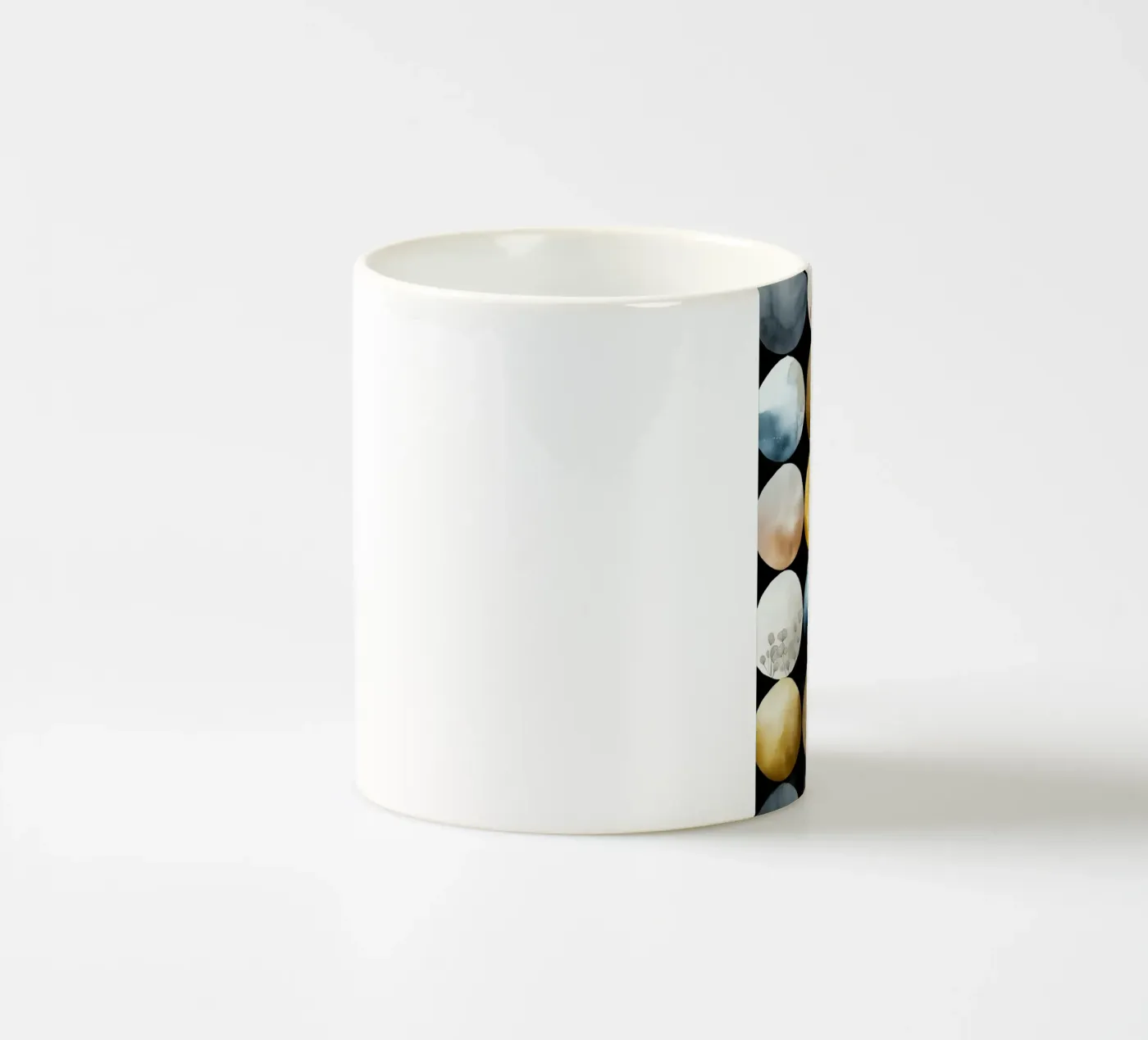 Moons abstraction ceramic mug by Justyna Jaszke JBJart