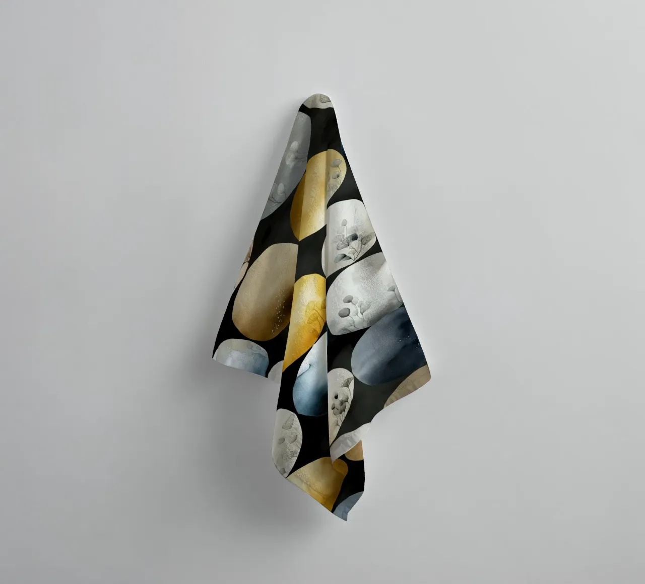 Moons abstraction towel by Justyna Jaszke JBJart
