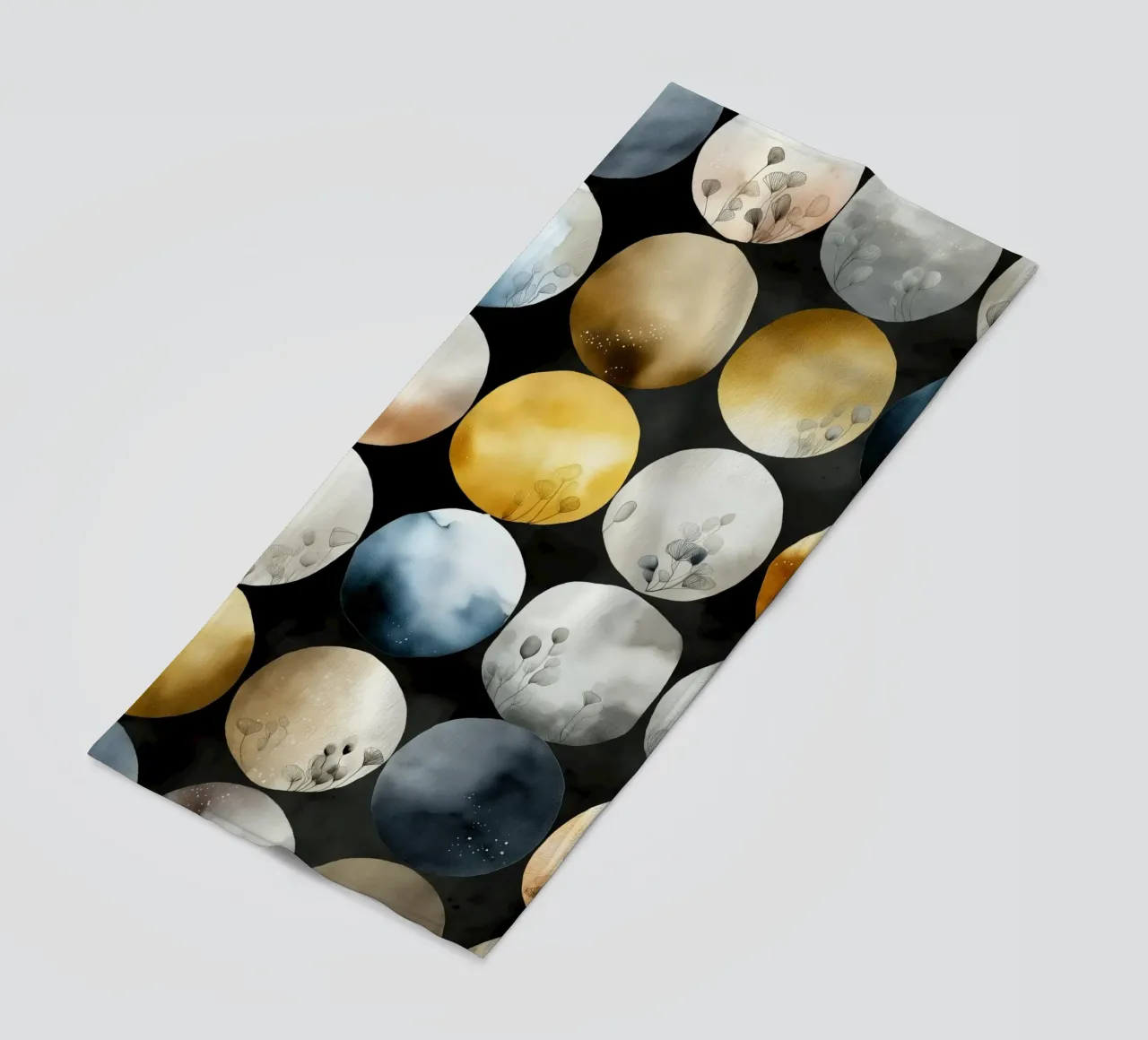 Moons abstraction beach towel by Justyna Jaszke JBJart