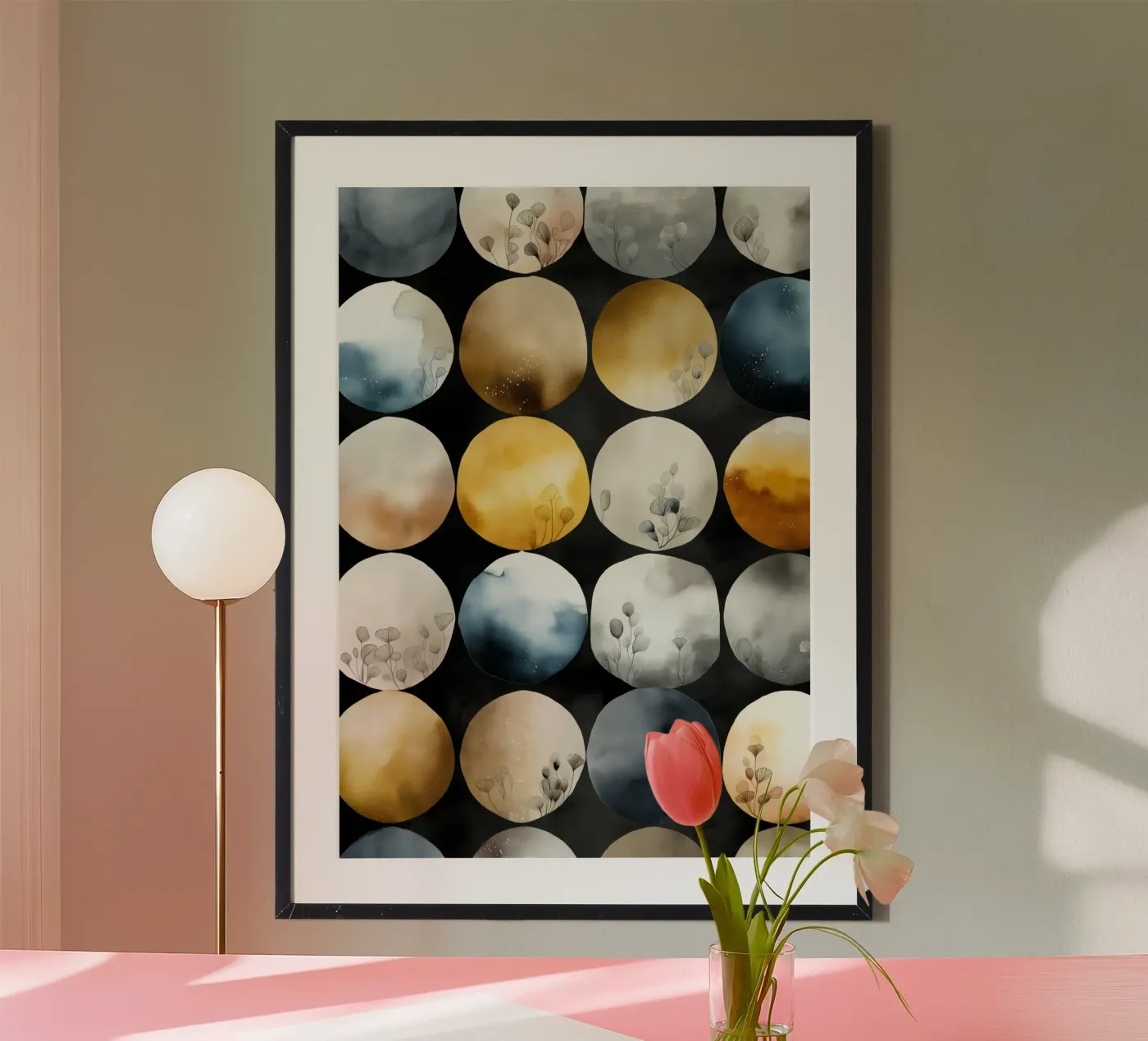 Moons abstraction poster by Justyna Jaszke JBJart