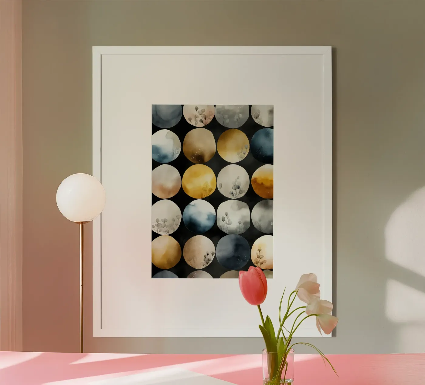 Moons abstraction poster by Justyna Jaszke JBJart