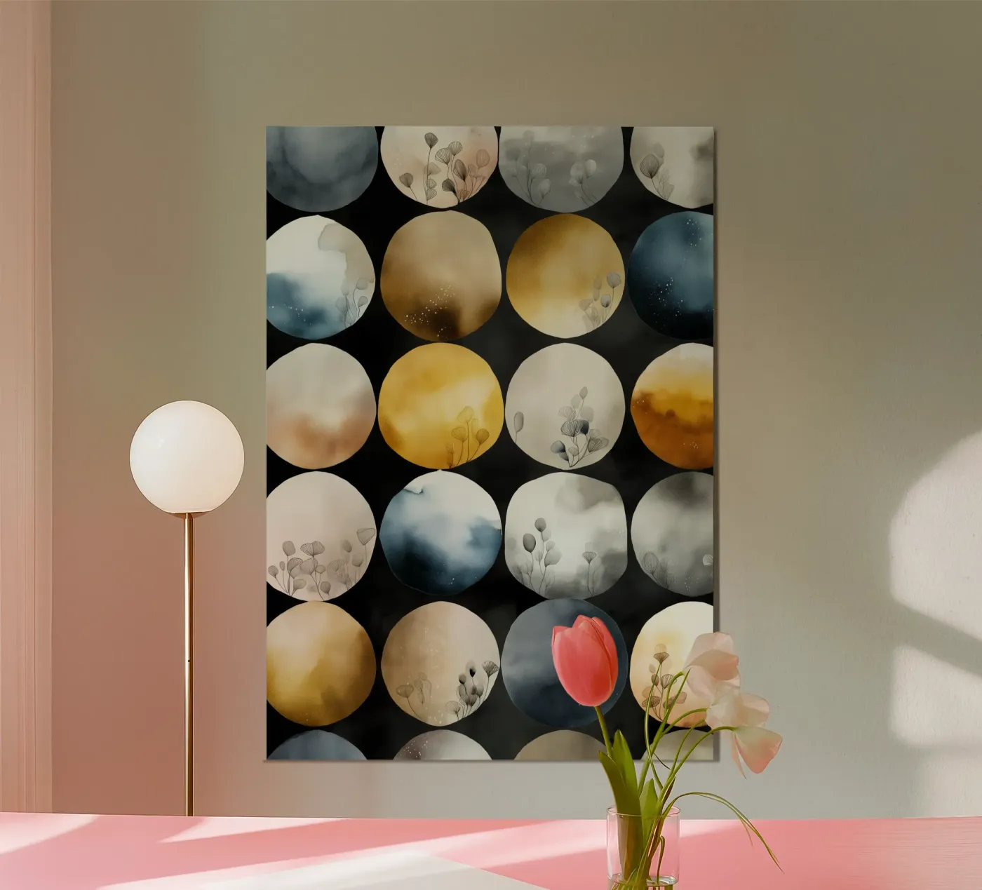 Moons abstraction poster by Justyna Jaszke JBJart