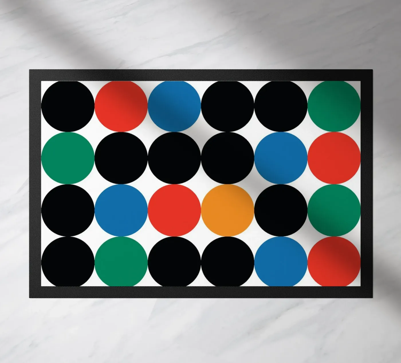 Circle Bauhaus Repeat deurmat van galihstudio