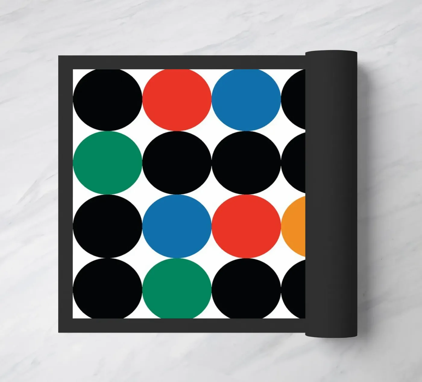 Circle Bauhaus Repeat deurmat van galihstudio