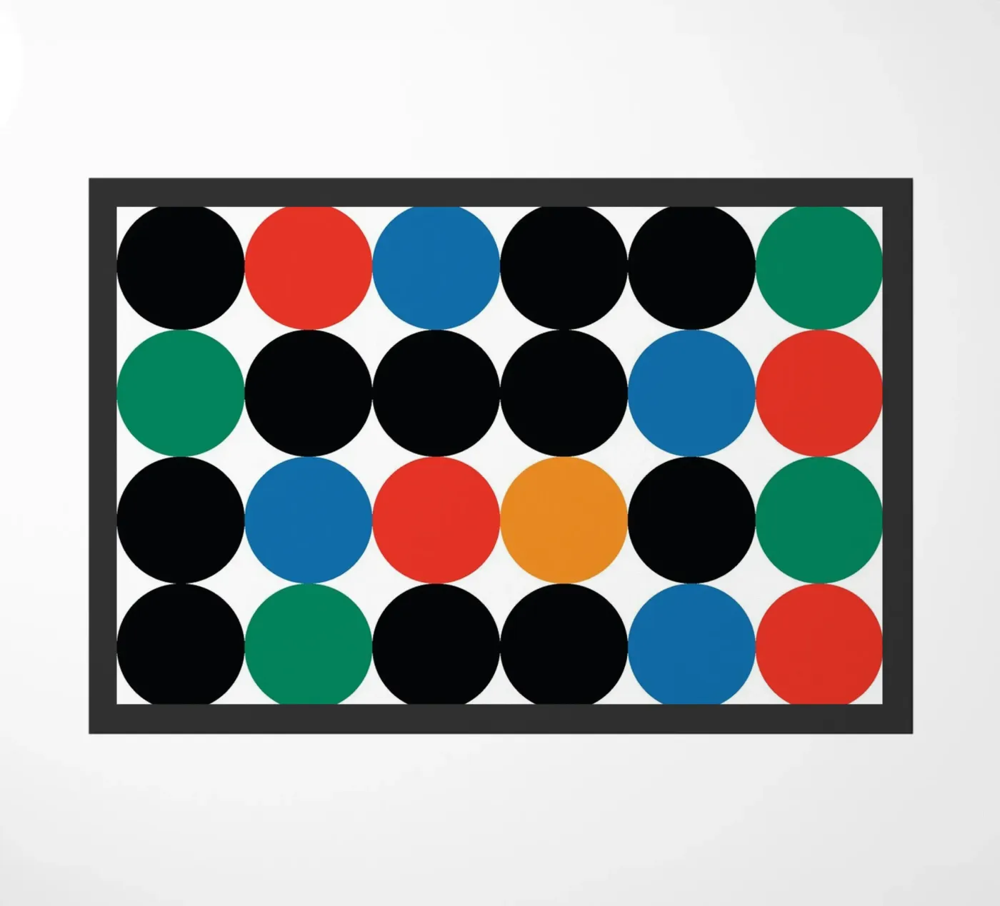 Circle Bauhaus Repeat deurmat van galihstudio