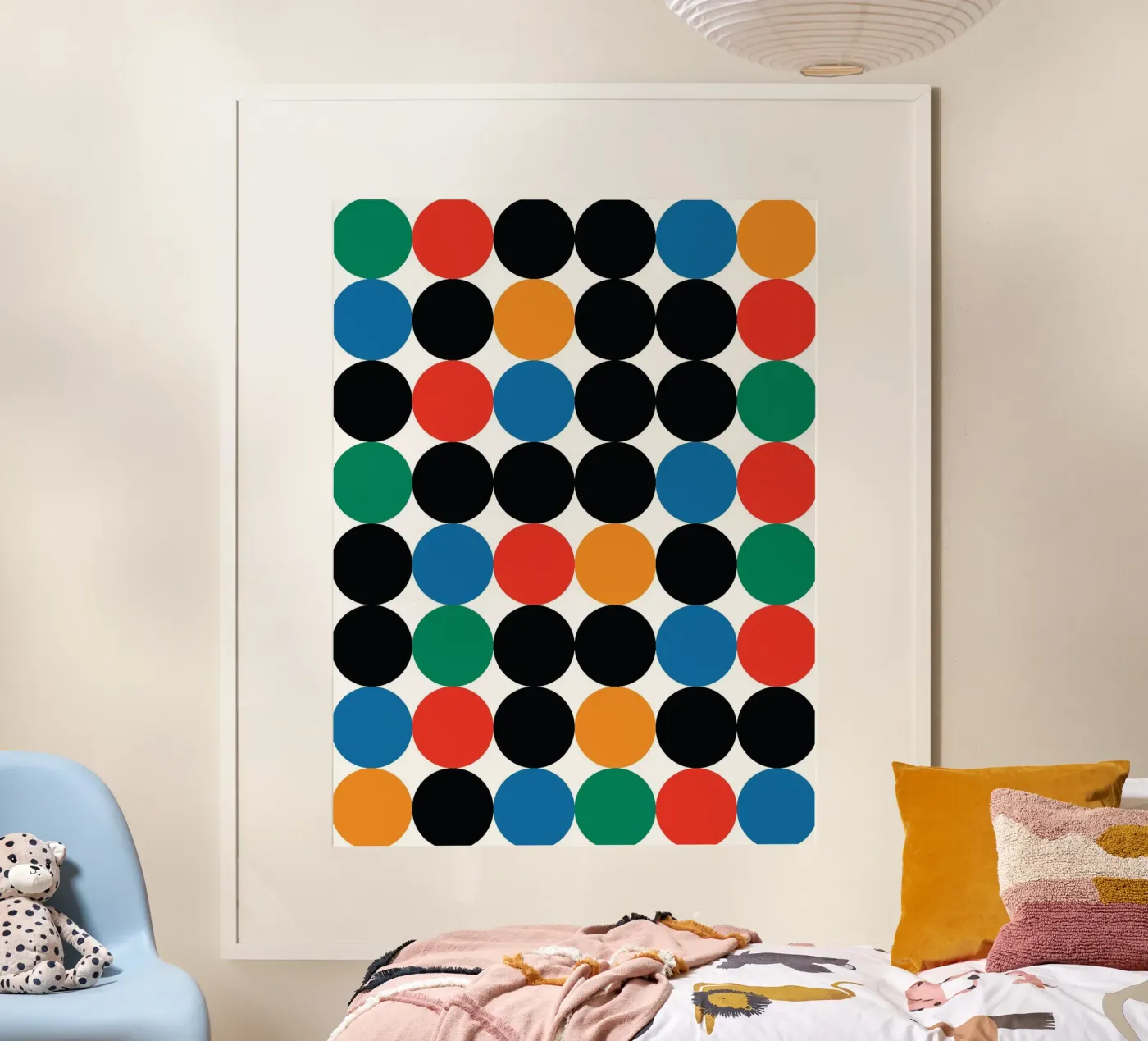 Circle Bauhaus Repeat poster van galihstudio