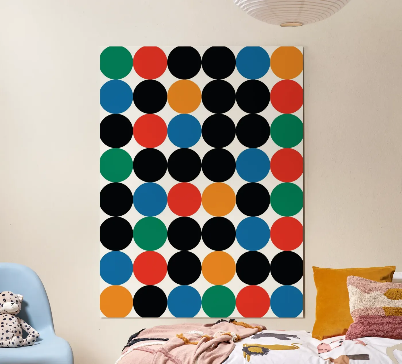 Circle Bauhaus Repeat poster van galihstudio