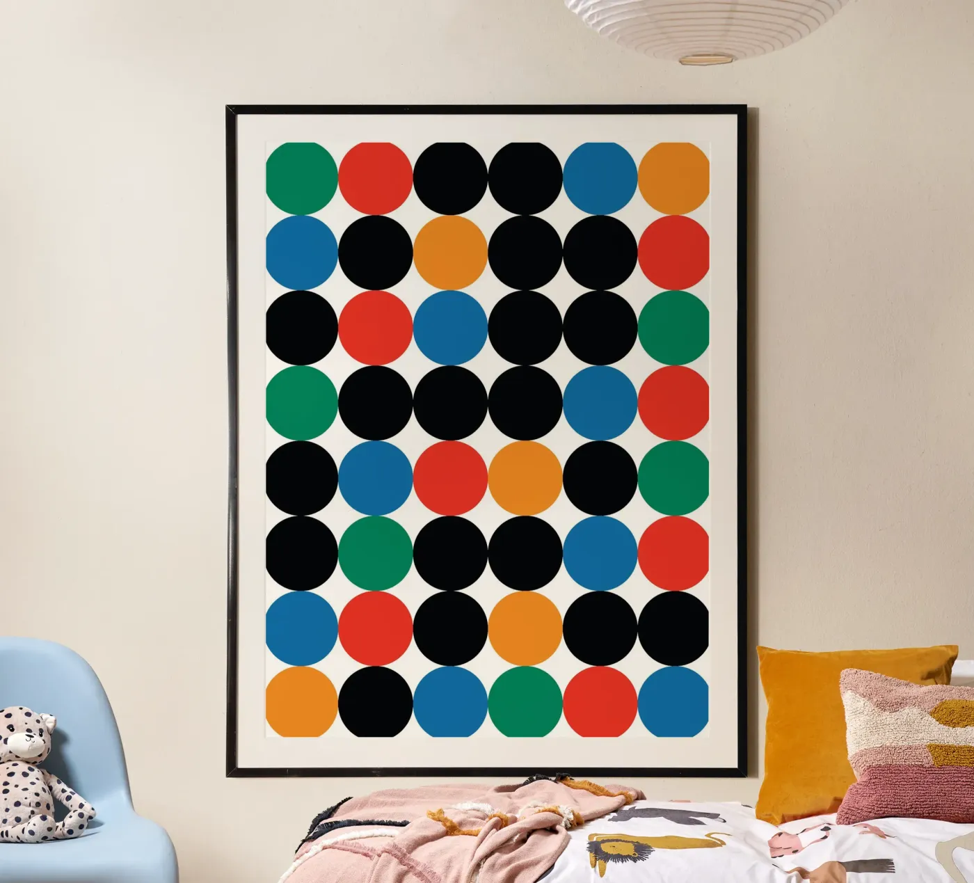 Circle Bauhaus Repeat poster van galihstudio