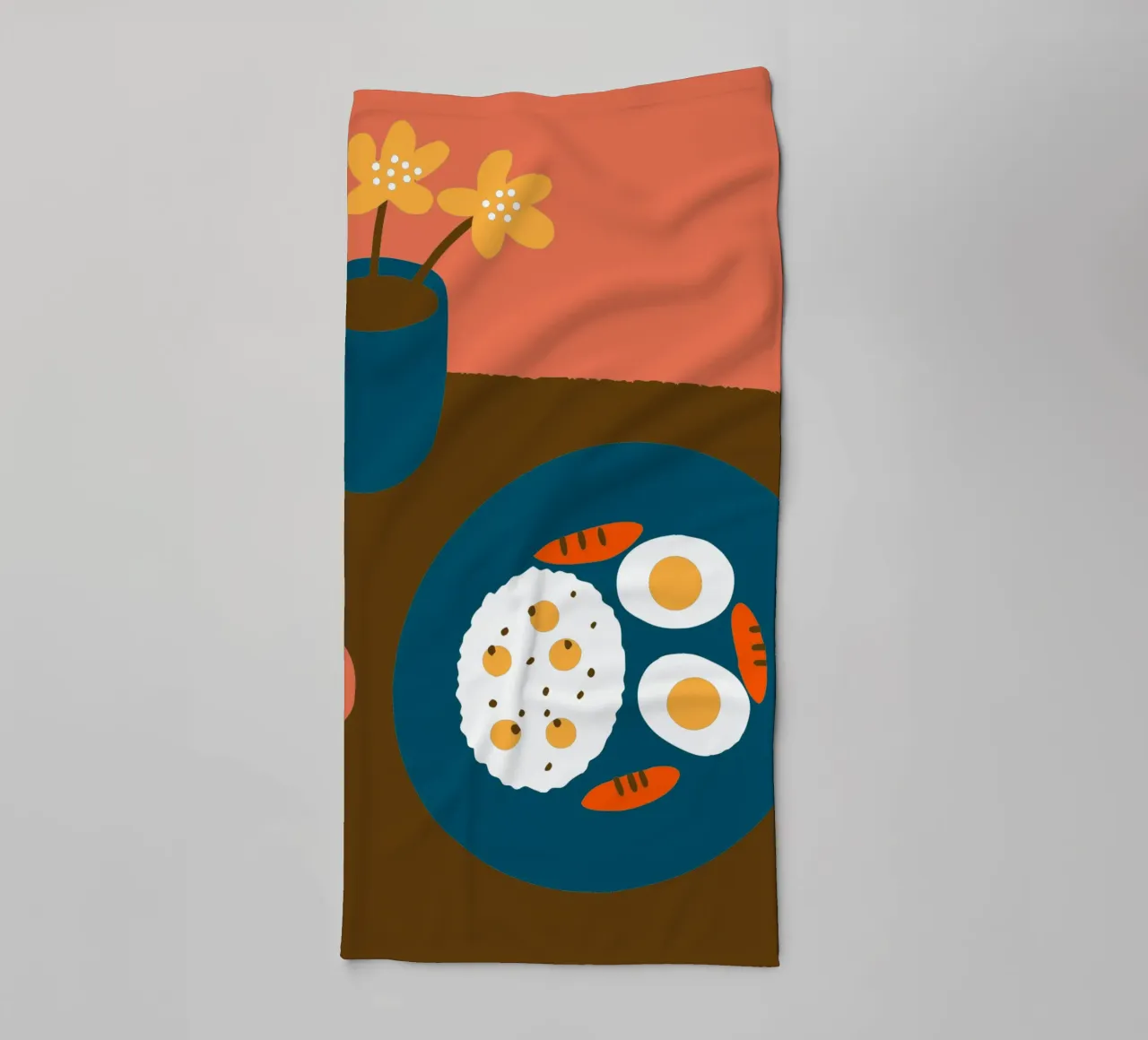 Eetbord badhanddoek van TRENDY POSTER SHOP