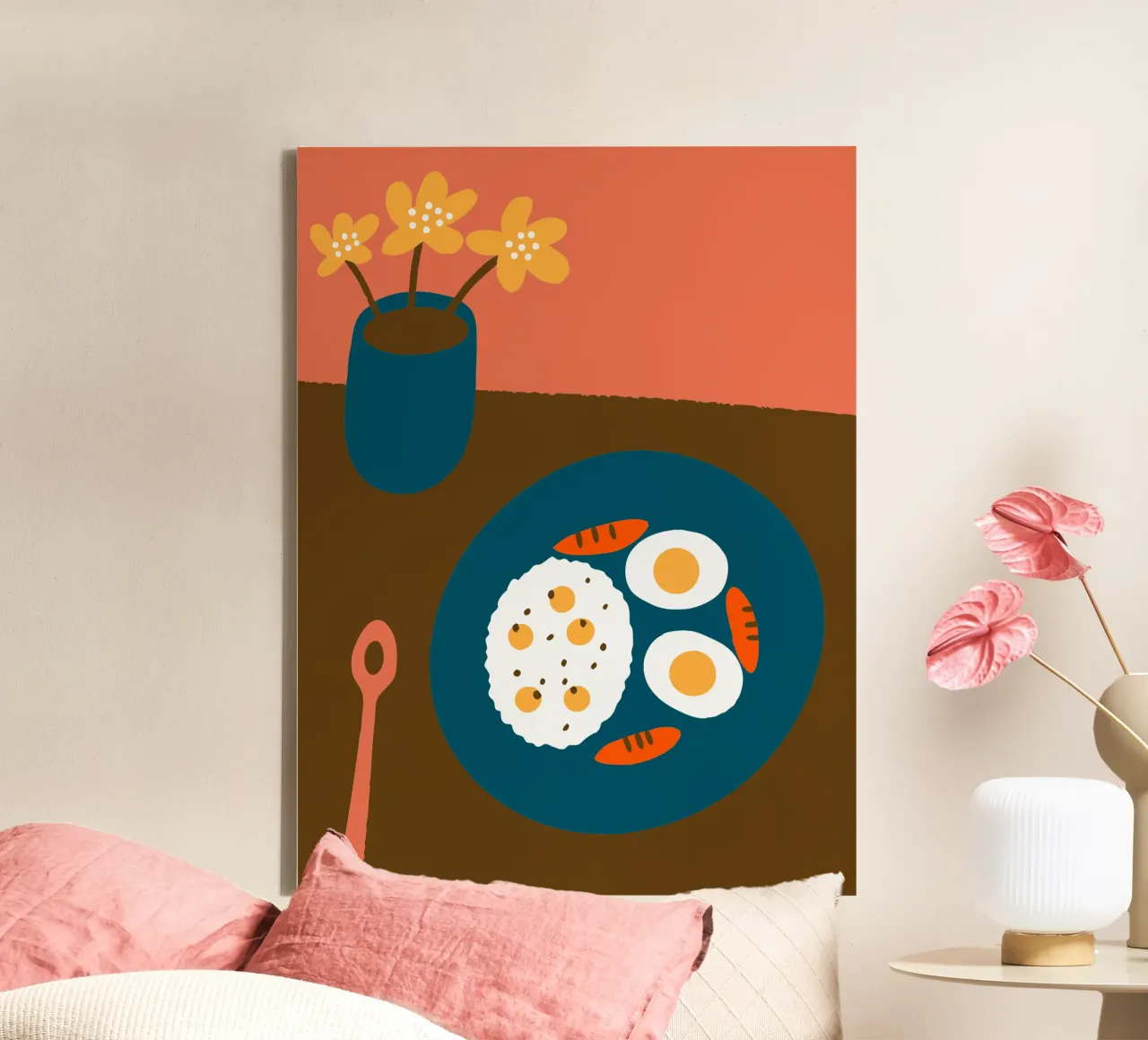 Eetbord canvas van TRENDY POSTER SHOP