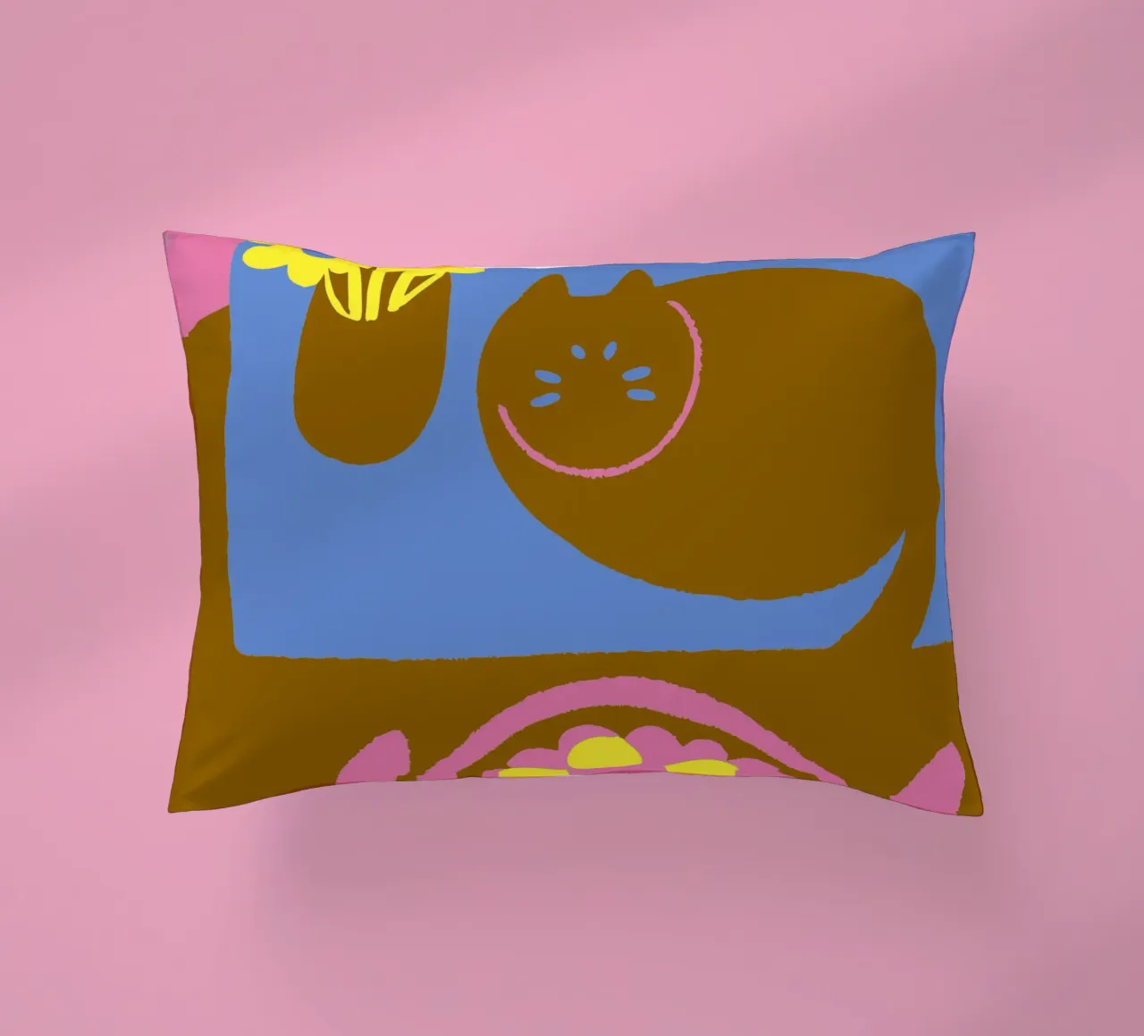 Fiori e cibo per gatti cuscino da TRENDY POSTER SHOP