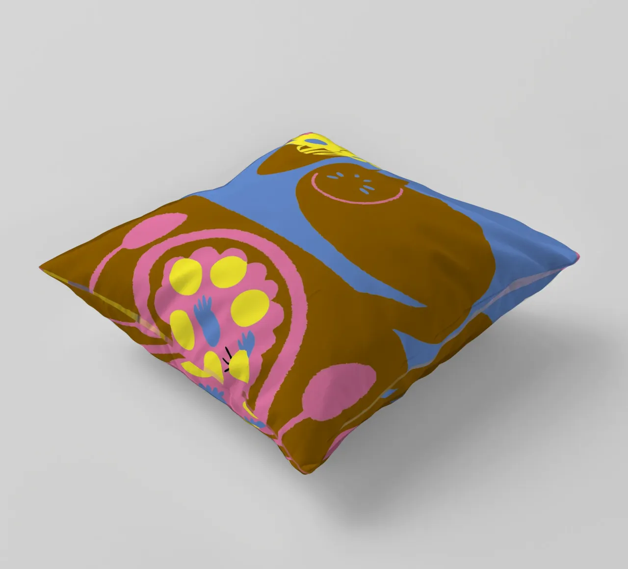 Fiori e cibo per gatti cuscino da TRENDY POSTER SHOP