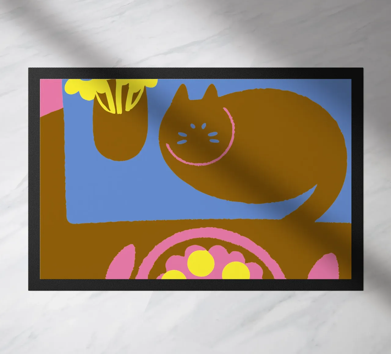 Fiori e cibo per gatti zerbino da TRENDY POSTER SHOP