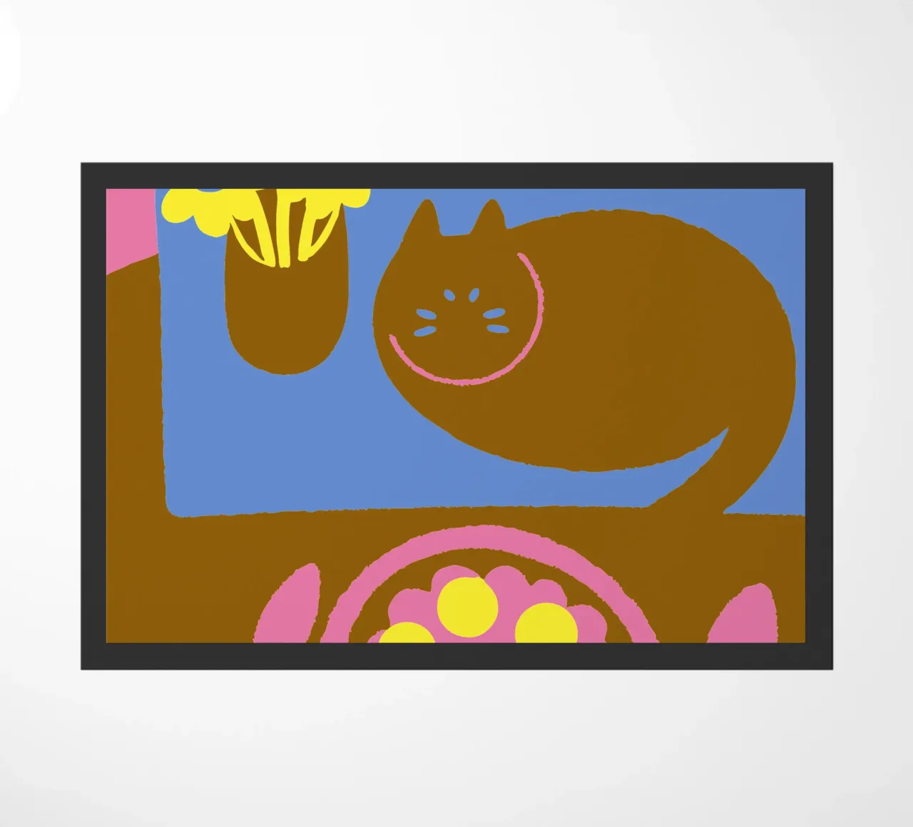 Fiori e cibo per gatti zerbino da TRENDY POSTER SHOP