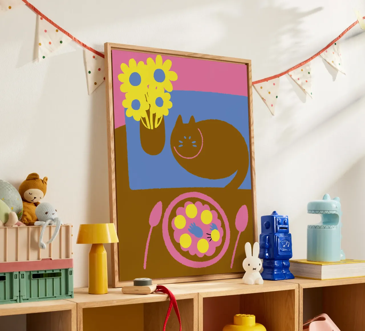Fiori e cibo per gatti plexiglass da TRENDY POSTER SHOP