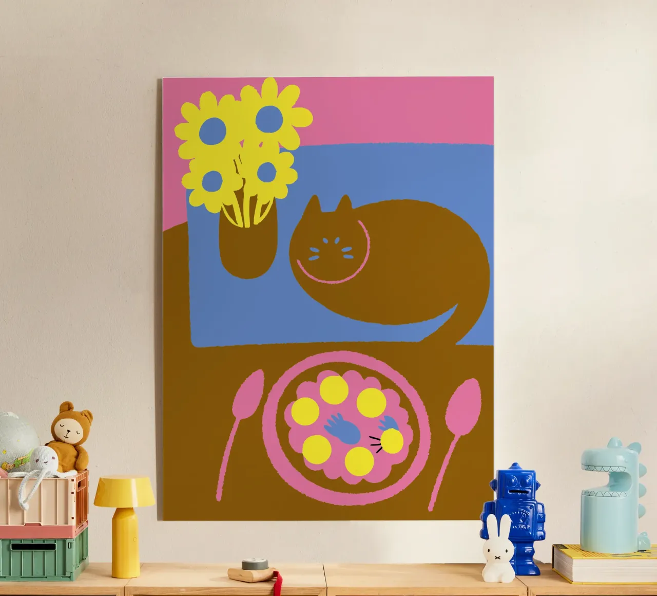 Fiori e cibo per gatti plexiglass da TRENDY POSTER SHOP