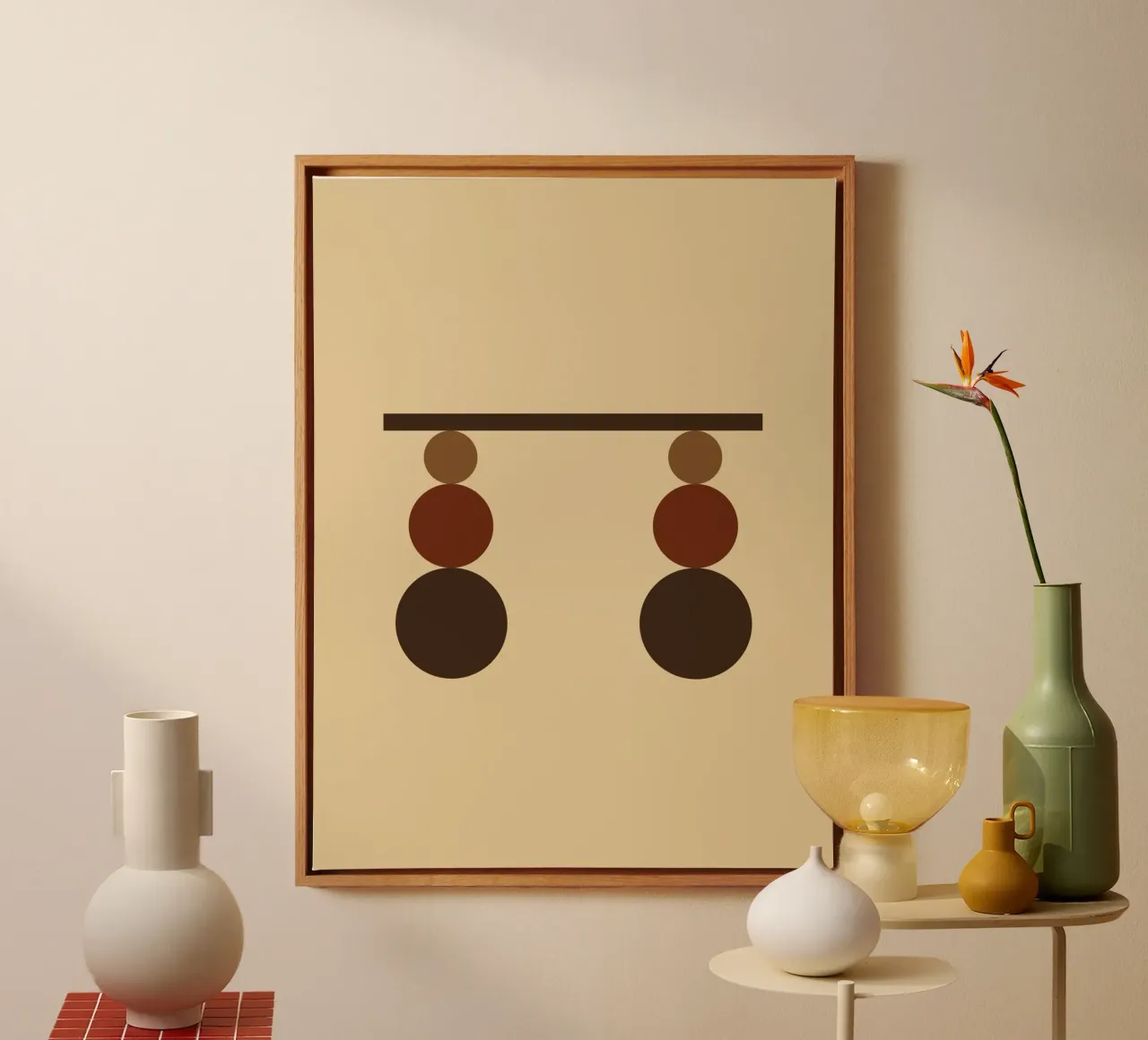 Table Harmony Minimalist canvas by galihstudio