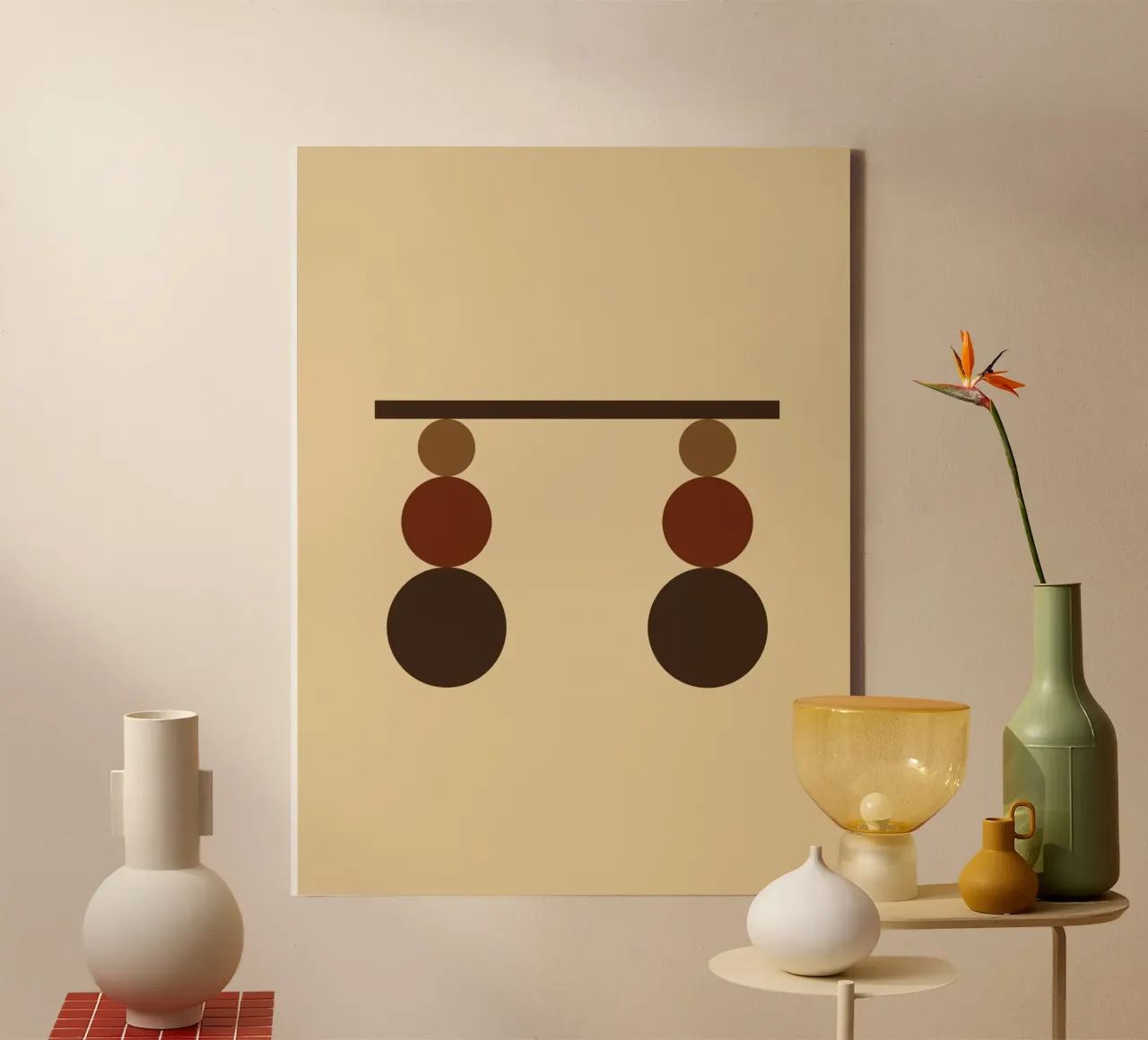 Table Harmony Minimalist canvas by galihstudio