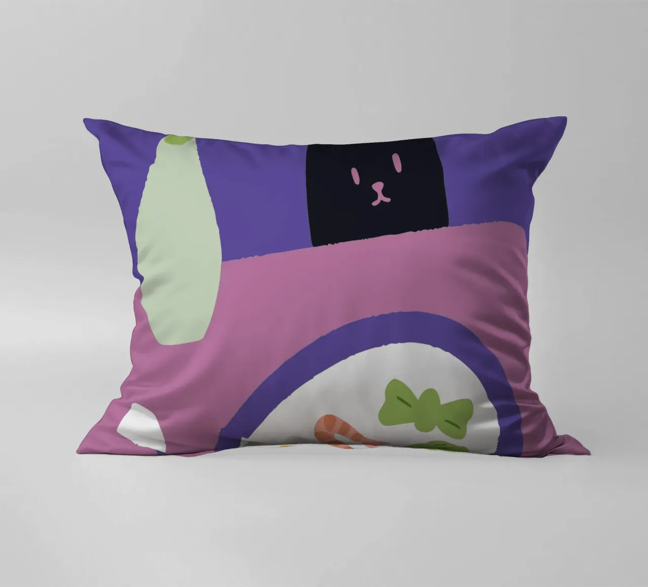 Fiori e cibo per gatti cuscino da TRENDY POSTER SHOP