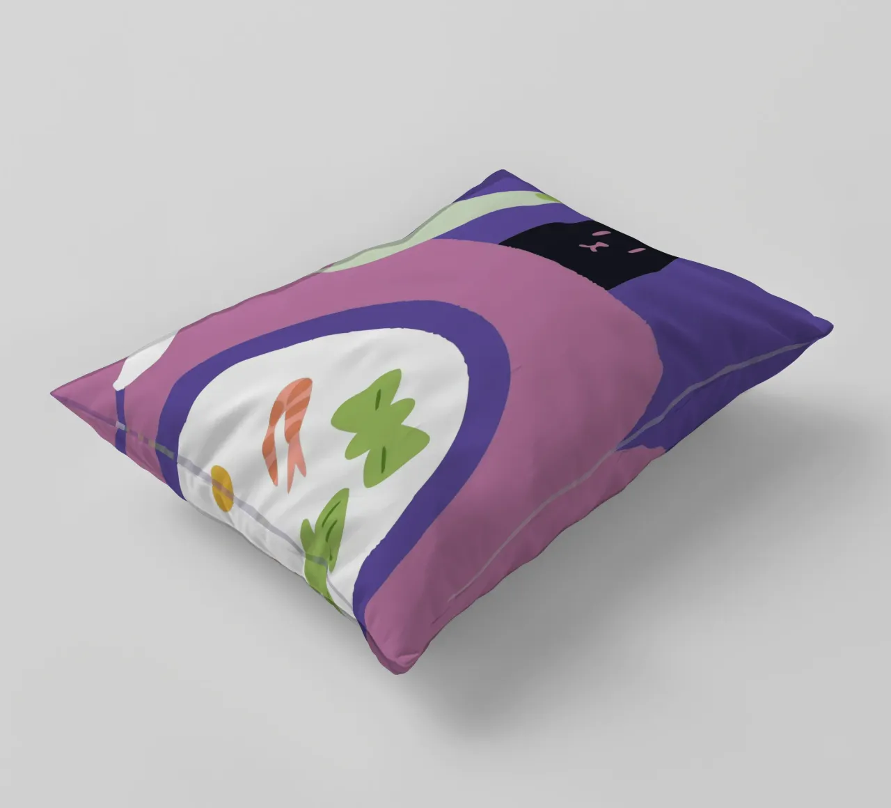 Fiori e cibo per gatti cuscino da TRENDY POSTER SHOP