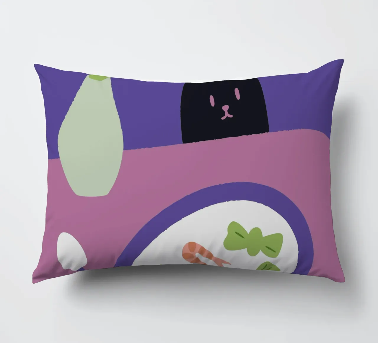 Fiori e cibo per gatti cuscino da TRENDY POSTER SHOP